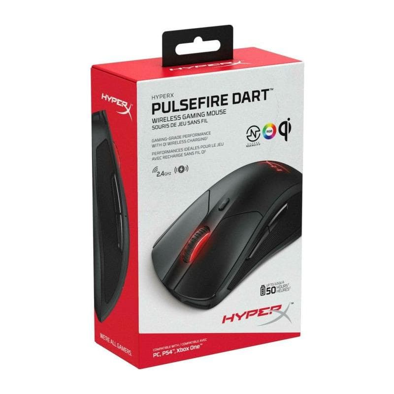 Mouse HP HyperX Pulsefire Dart Gaming, Wireless, Negru - 2