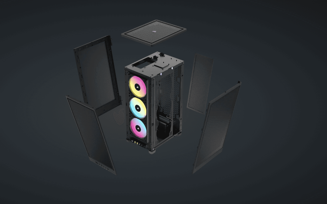 Carcasa Corsair 2000D RGB AIRFLOW, Micro Tower, Black - 3