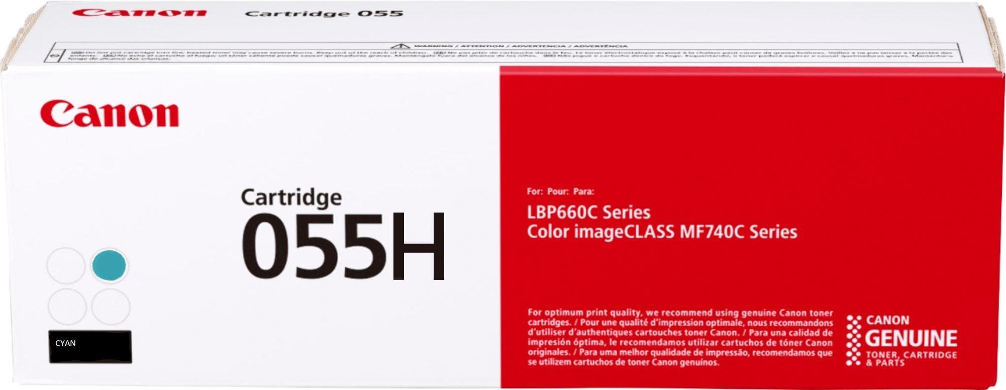 Toner Canon CRG055HC Cyan, High Yeld capacitate 5.9k pagini, pentru