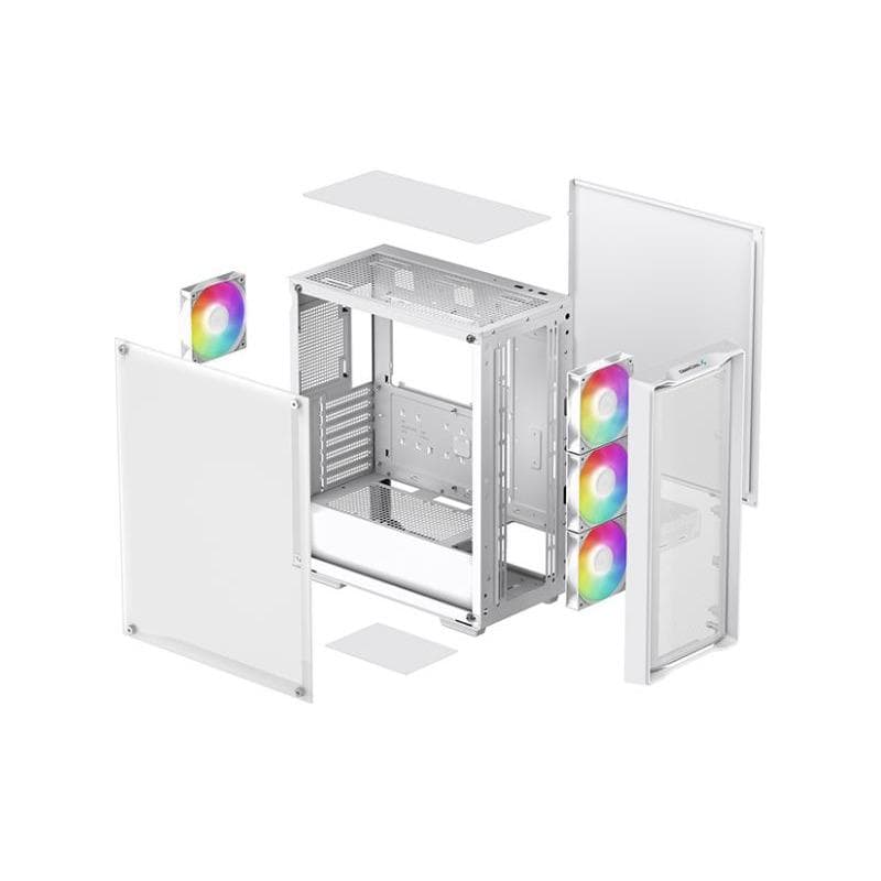 Carcasa DEEPCOOL CC560 MESH V2 WH, RGB, Mid Tower, White - 10