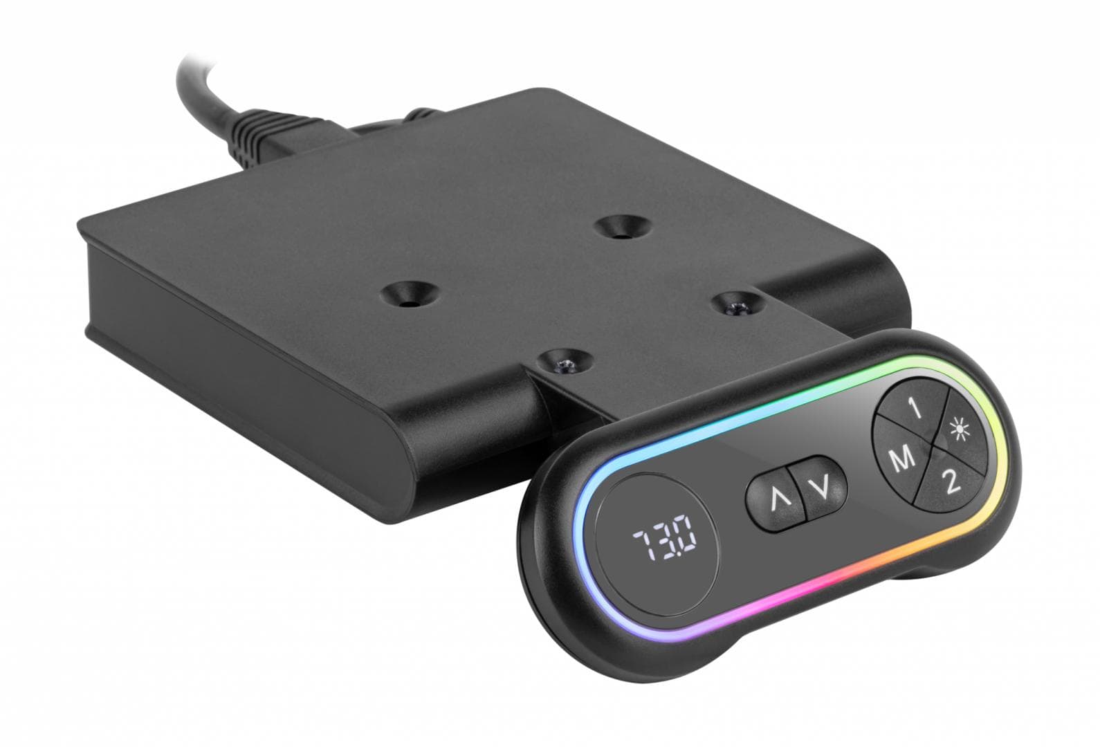 Birou gaming electric Serioux Elysium LED RGB 1400x600x730mm, reglare electrica - 6