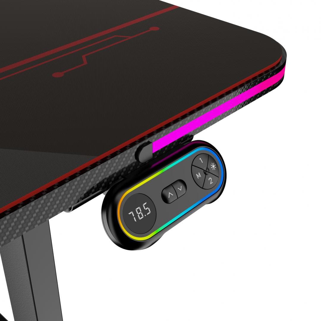 Birou electric Serioux Carbon Pro RGB, reglabil pe inălțime, Dimensiuni - 8