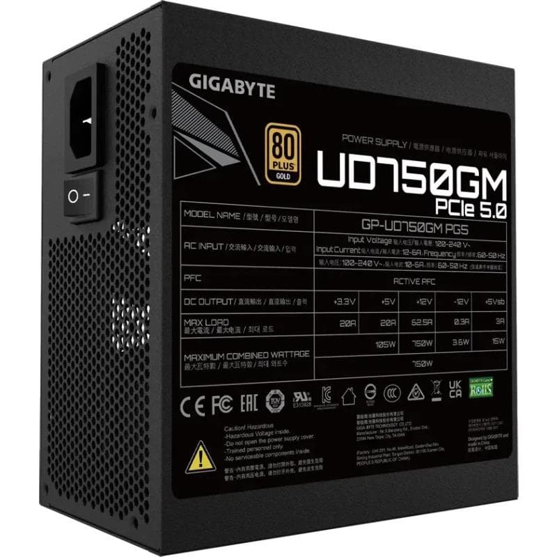 Sursa Gigabyte UD750GM PG5, 80+ Gold, 750W - 4