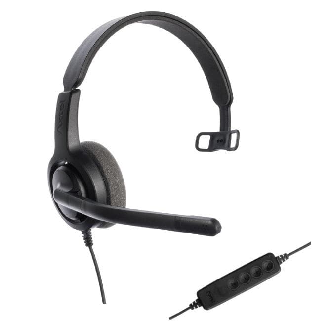 Casti Mono-casca AXTEL Voice 28 mono USB-A/USB-C, Cu fir, noise-canceling,