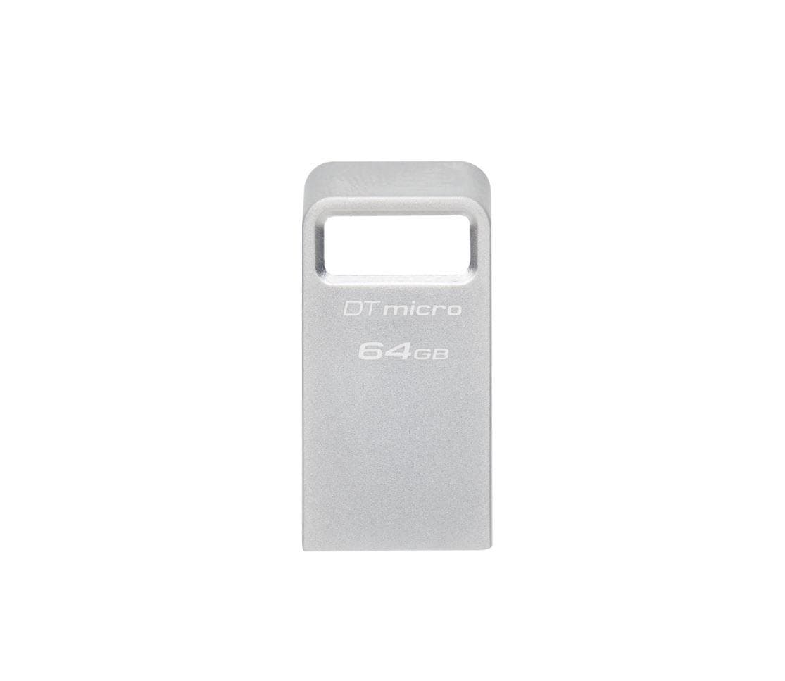 Memorie USB Kingston DataTraveler Micro 64 GB, USB 3.2, Argintiu