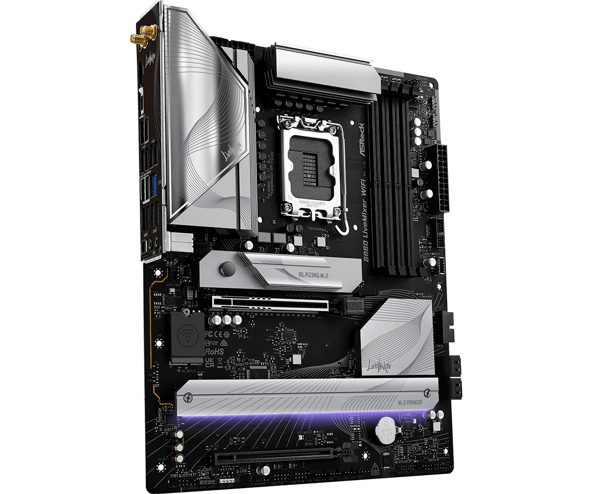 Placa de baza ASRock B860 LiveMixer WiFi, Socket 1851, DDR5, - 4