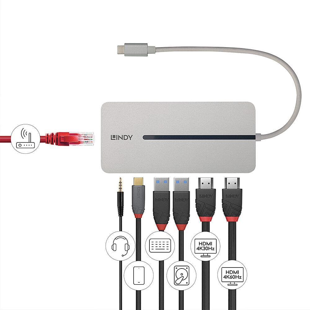 Lindy DST-Mx Duo Mini Docking Station USB Type-C, Dual display