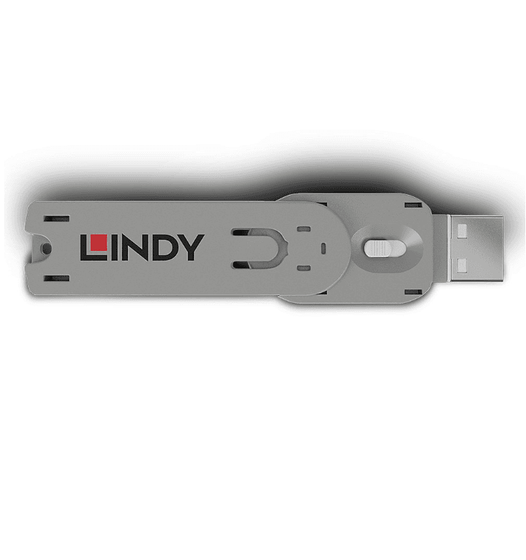 Lindy USB Type A Port Blocker Key, alb - 2