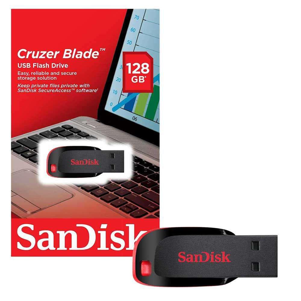 Memorie USB SanDisk Cruzer Blade 128 GB, USB 2.0, Negru - 2