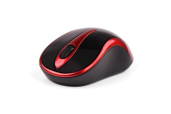 Mouse A4tech, wireless, 1000 dpi, butoane/scroll 3/1, negru/rosu - 3
