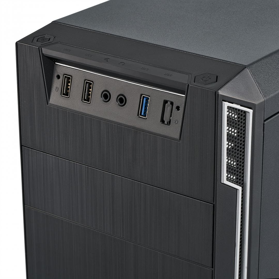Carcasa PC Serioux OFFICE, fara sursa, Middle Tower, ATX, black - 2