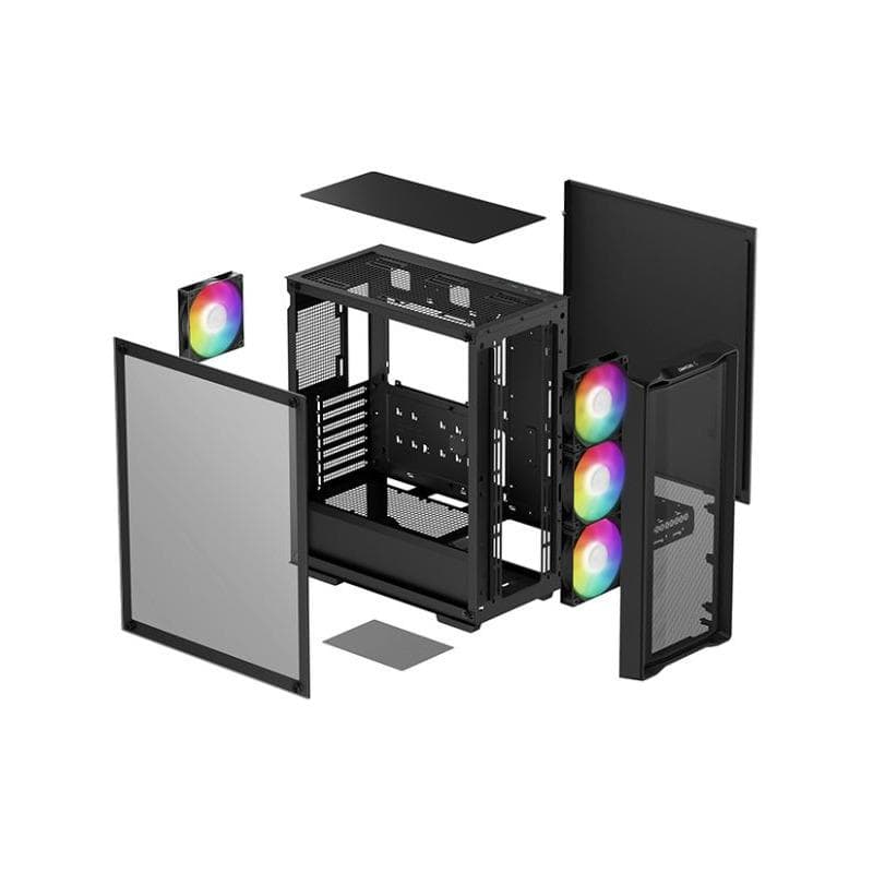 Carcasa DEEPCOOL CC560 MESH V2, RGB, Mid Tower, Black - 10