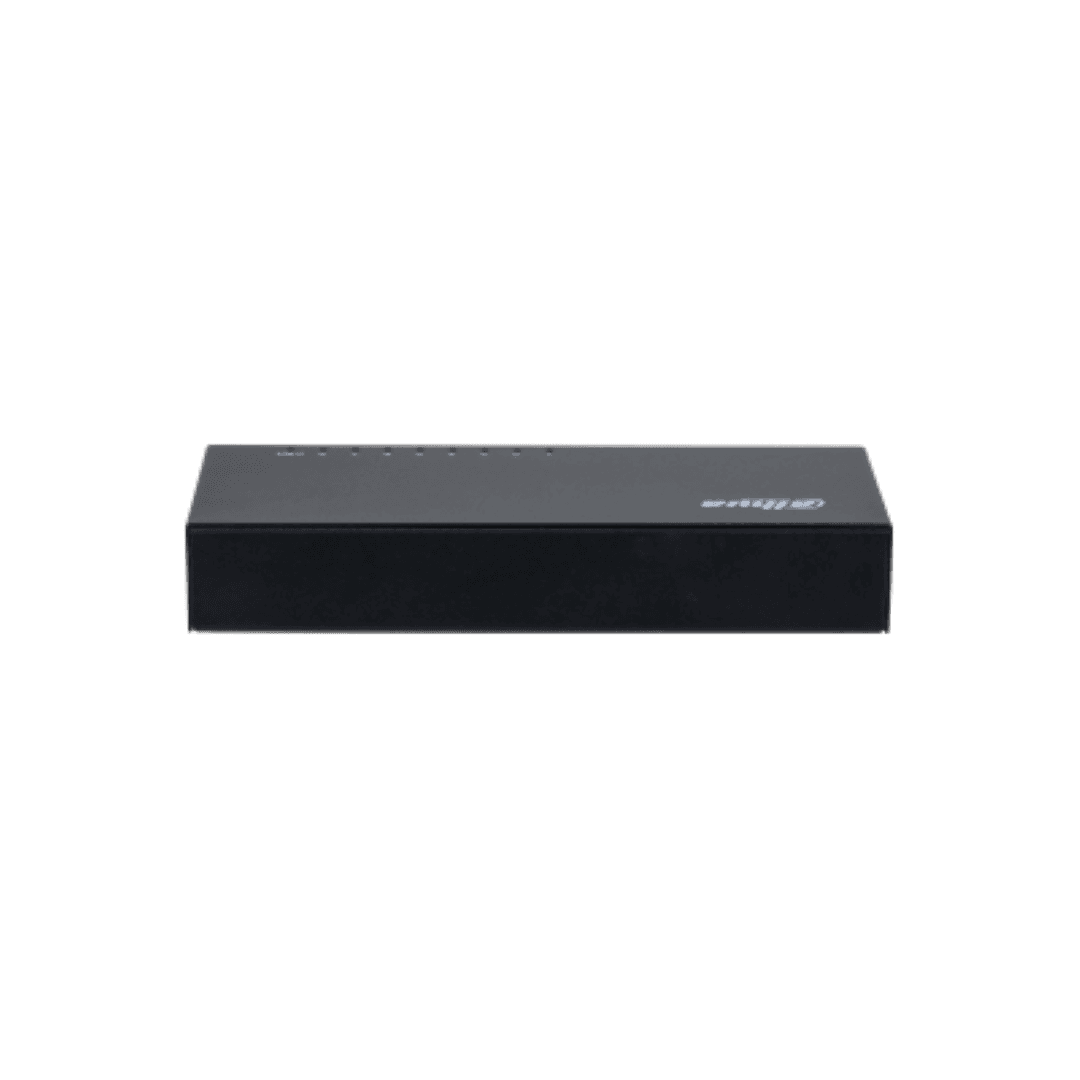 Switch Dahua PFS3008-8GT; 8 ports 10/100/1000Mbps; 186mm×106mm×33mm; Common Mode 4KV; - 2