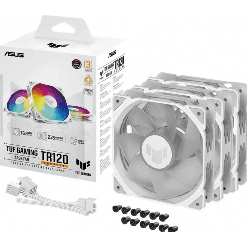 Ventilatoare Carcasa ASUS TUF GAMING TR120 ARGB ALB REVERSE 3IN1 - 6