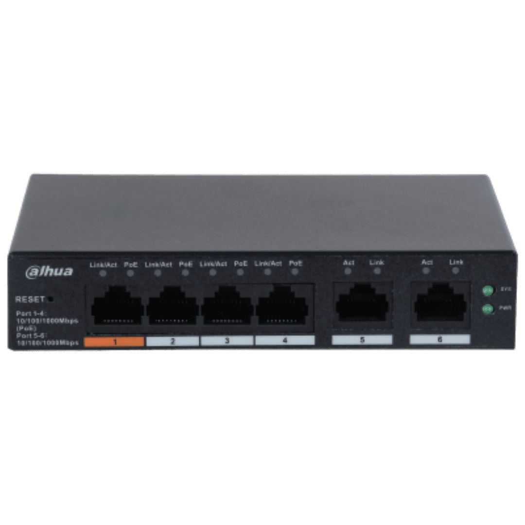 Dahua desktop switch, 6 porturi Gigabit, 4 porturi POE, CS4006-4GT-60, - 2