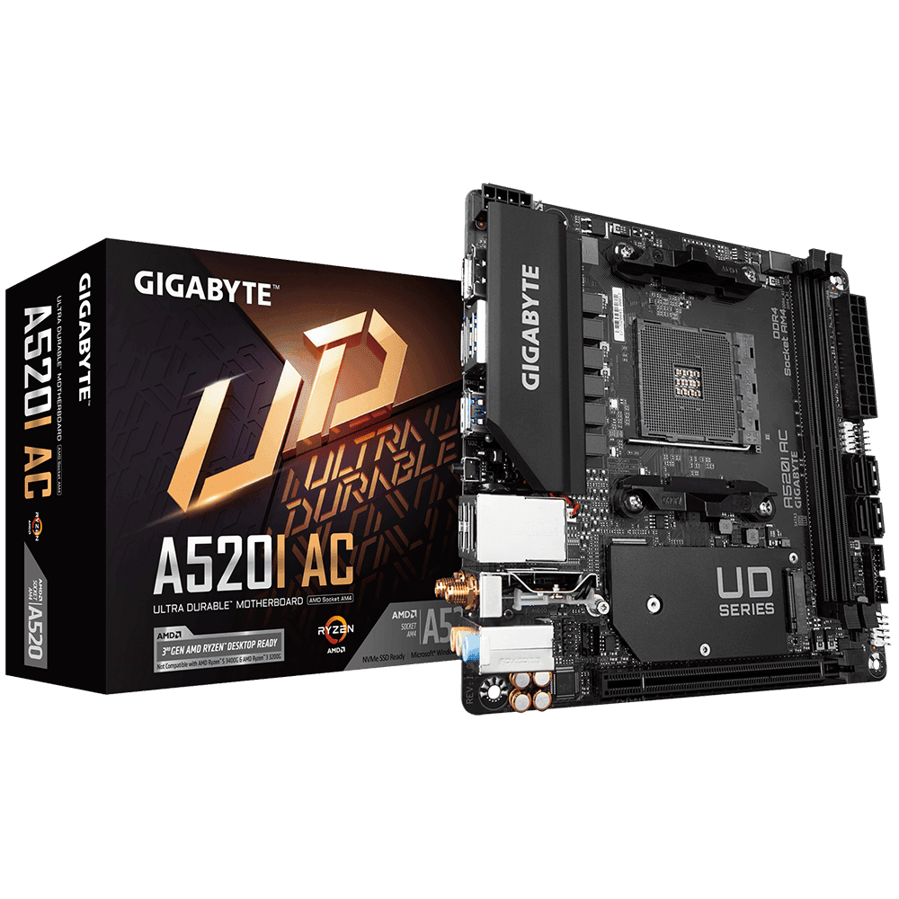 Placa de baza Gigabyte A520I AC, Socket AM4, DDR4, Micro-ATX