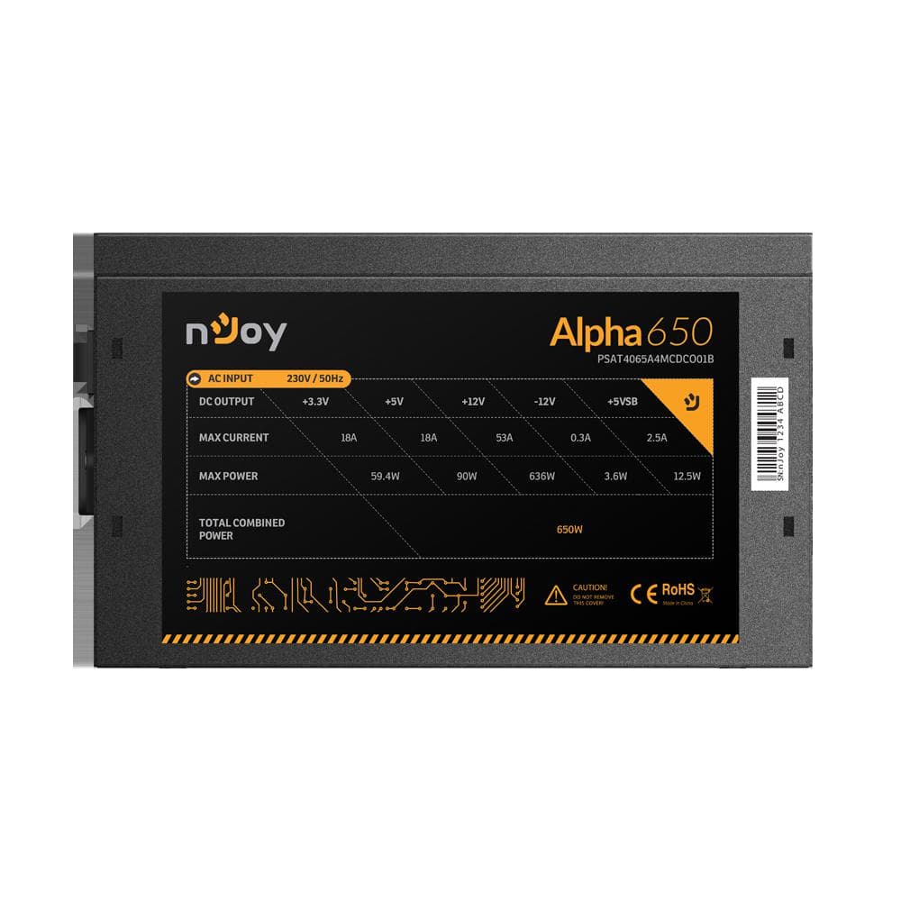 Sursa nJoy Alpha, 80+ Gold, 650W - 5