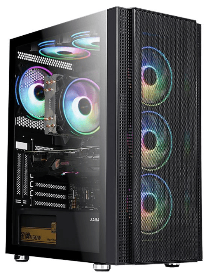 Carcasa gaming Serioux Quantum, fara sursa, tip middle tower, capac