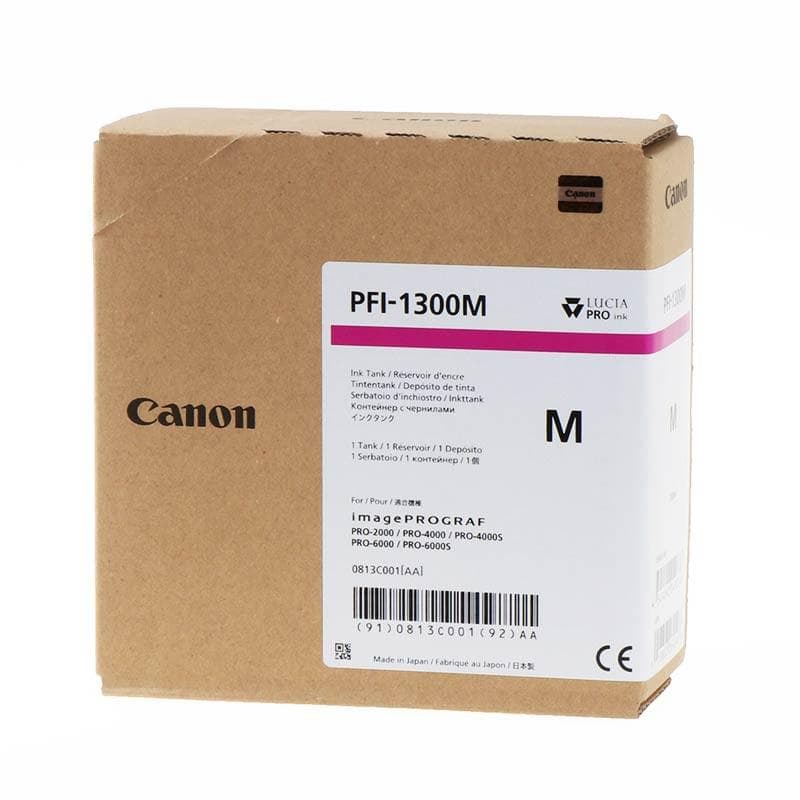 Cartus cerneala Canon PFI-1300M, magenta, capacitate 330ml, pentru Canon imagePROGRAF,