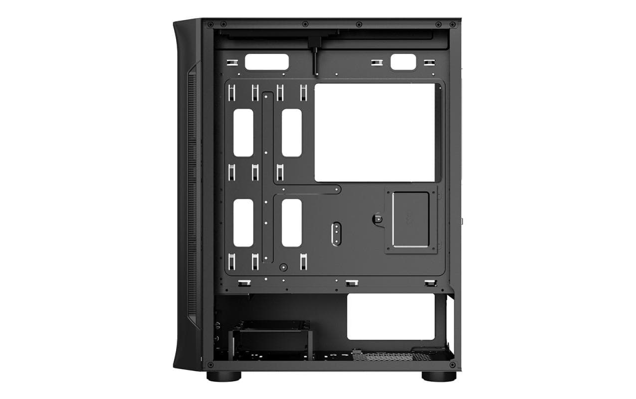 Carcasa Spacer SPCS-GC-SHIELD, RGB, Mid Tower, Black - 4