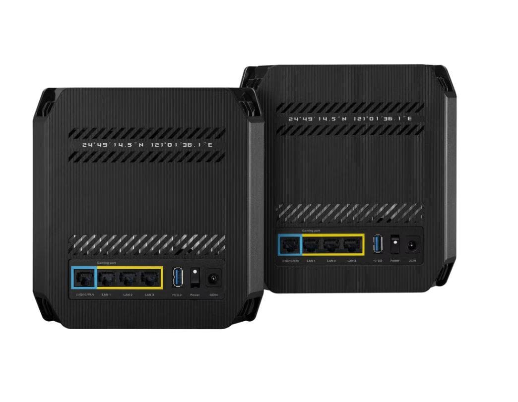Kit Routere Wireless Asus GT6(B-2-PK)Black, tri-band, WI-FI 6, Standard retea: - 3