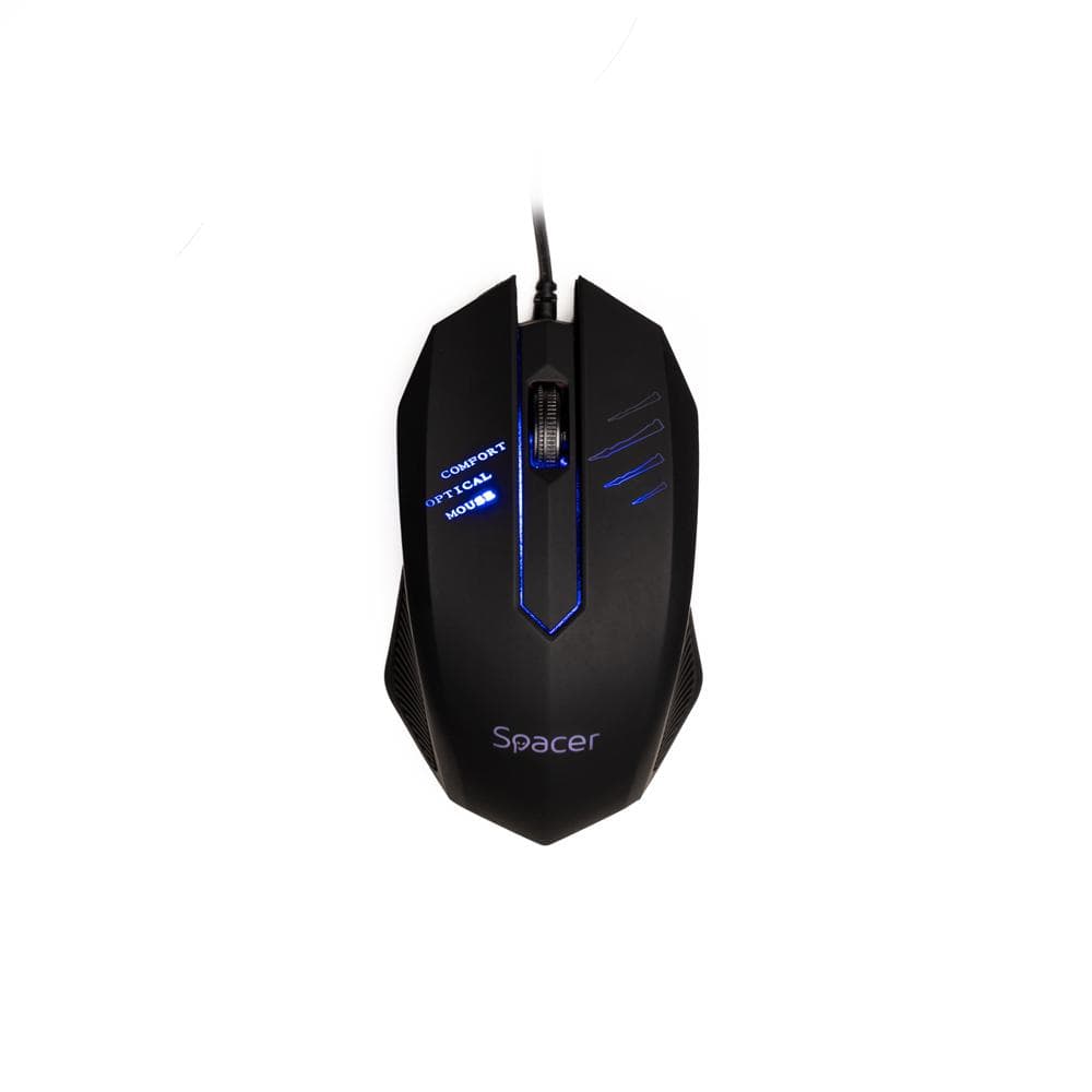 Mouse Spacer SPMO-M20, cu fir, 1000DPI, senzor optic, 3 butoane, - 2