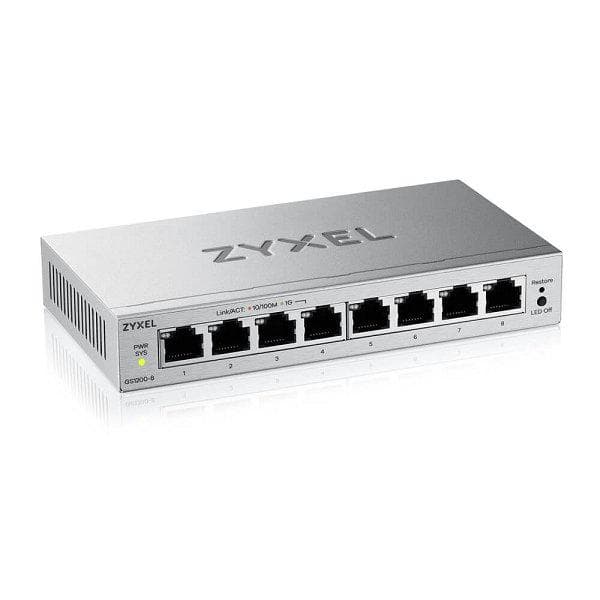 ZYXEL GS1200v3 8-Port GbE Web Managed Switch - 2
