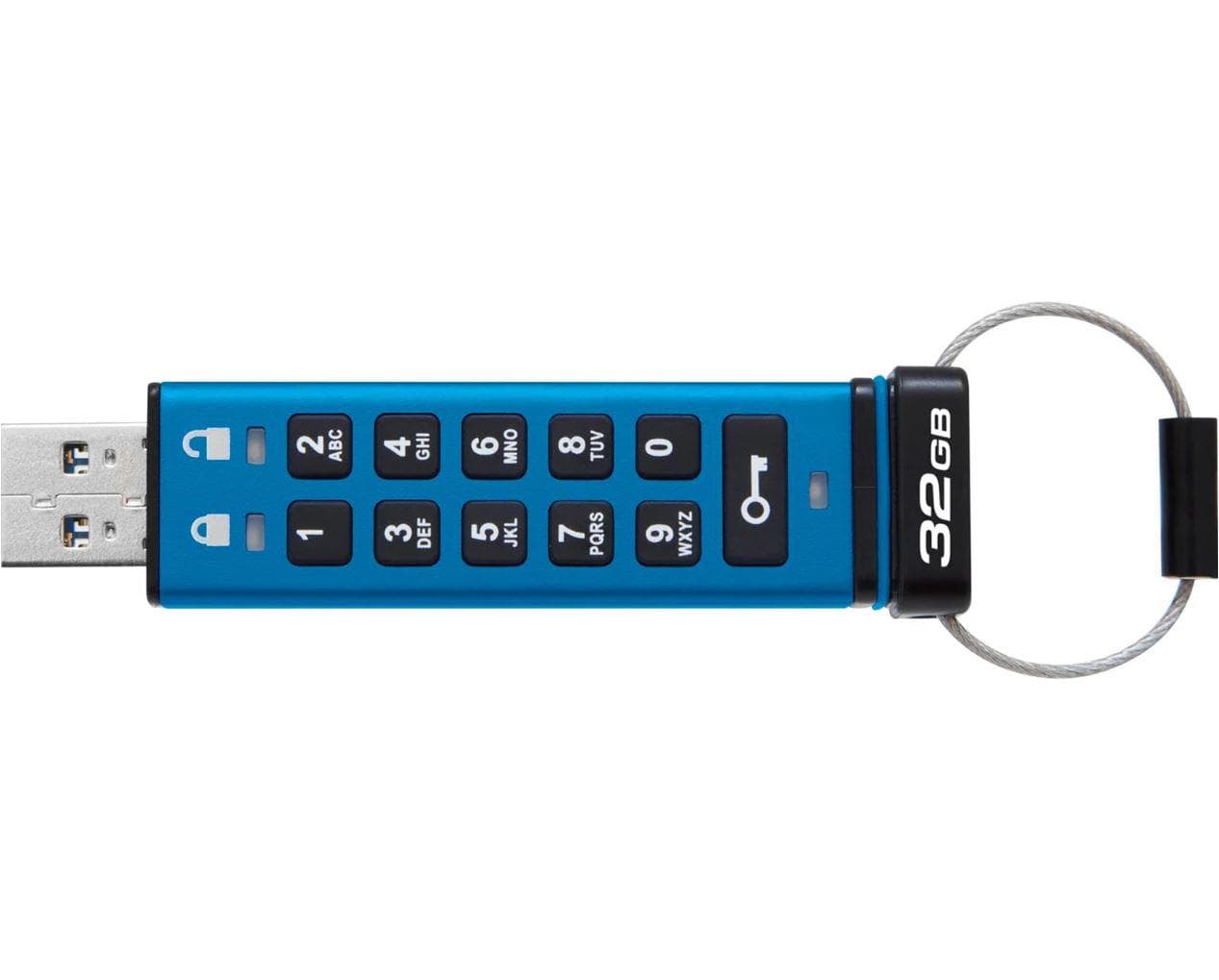 Memorie USB Kingston Keypad 200 32 GB, USB 3.2, Albastru - 2