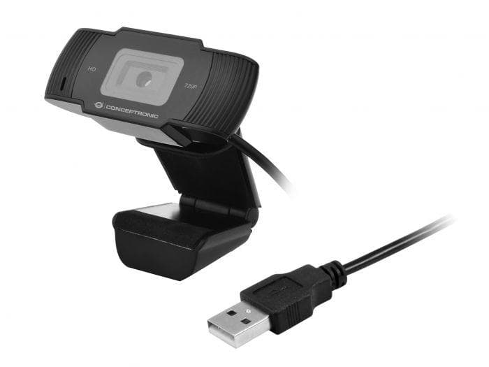 Camera Web Conceptronic AMDIS, rezolutie video HD, USB 2.0, Negru - 5