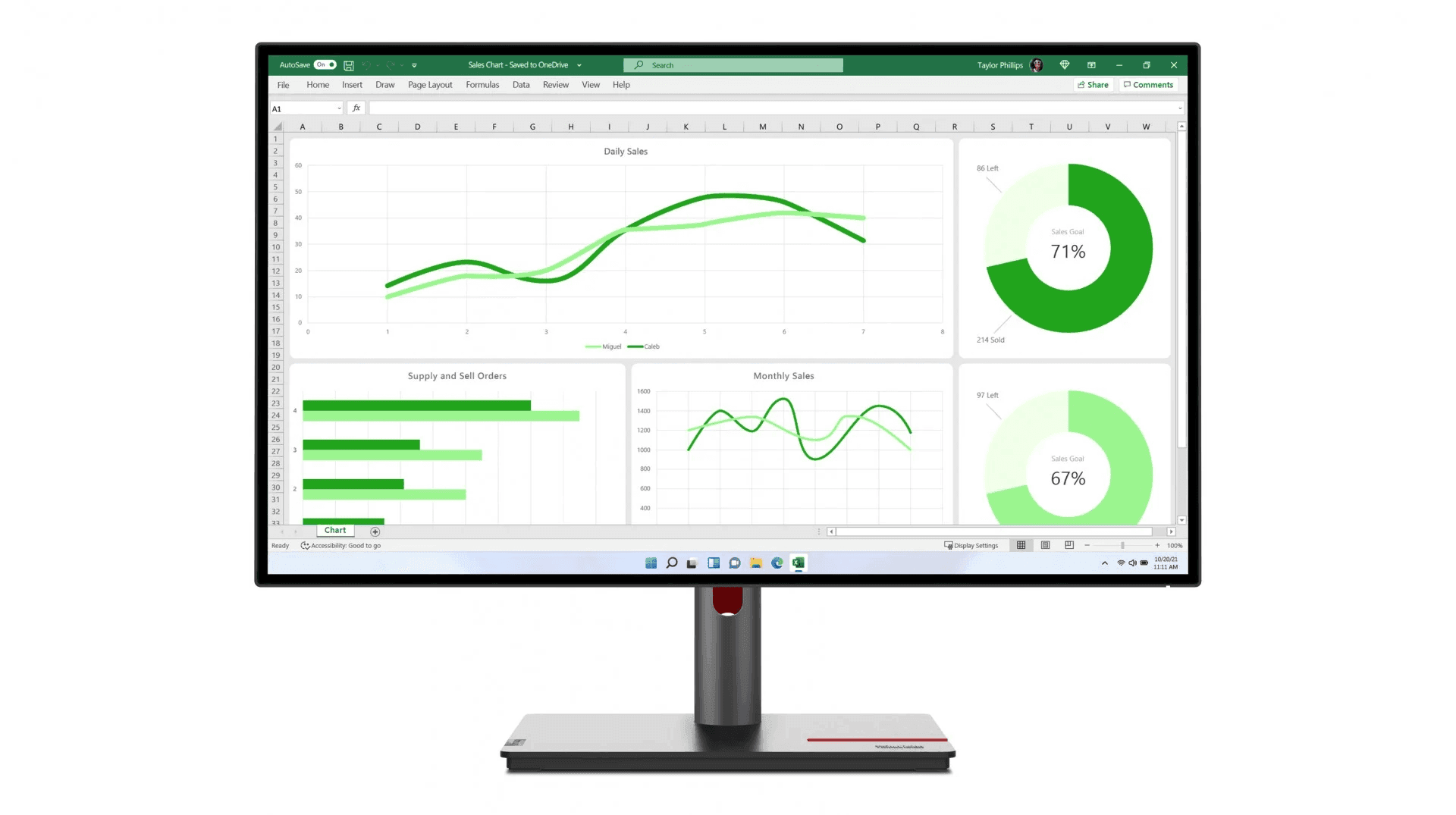 Lenovo ThinkVision P27q-30; 27" IPS, QHD (2560x1440), 16:9, Brightness: 350