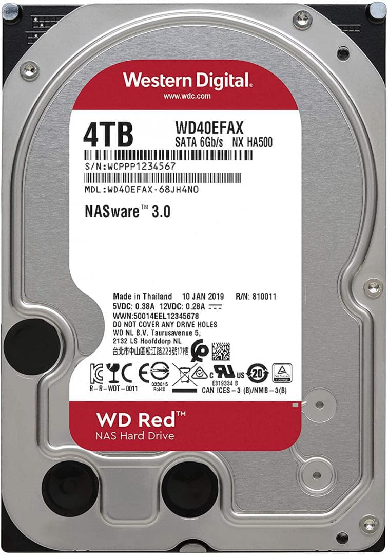 HDD NAS WD Red, 4 TB, 5400 rpm, 256 MB, - 2