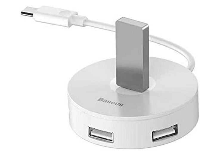 Hub extern Baseus Airjoy 10 cm, alb