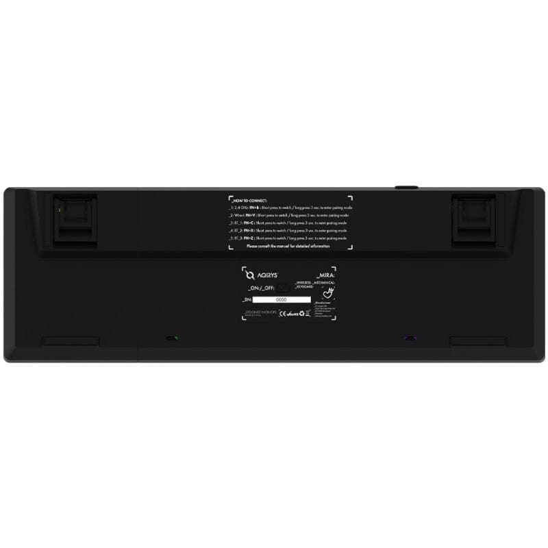 Tastatura mecanica 65% AQIRYS Mira, wireless/bluetooth/wired, switch-uri Outemu Red, 68 - 6