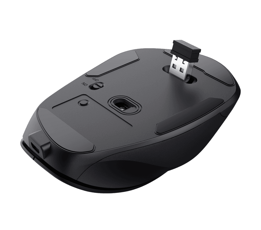 Mouse Trust Fyda ergonomic, reincarcabil, wireless RF 2.4GHz, USB2.0, 6 - 3