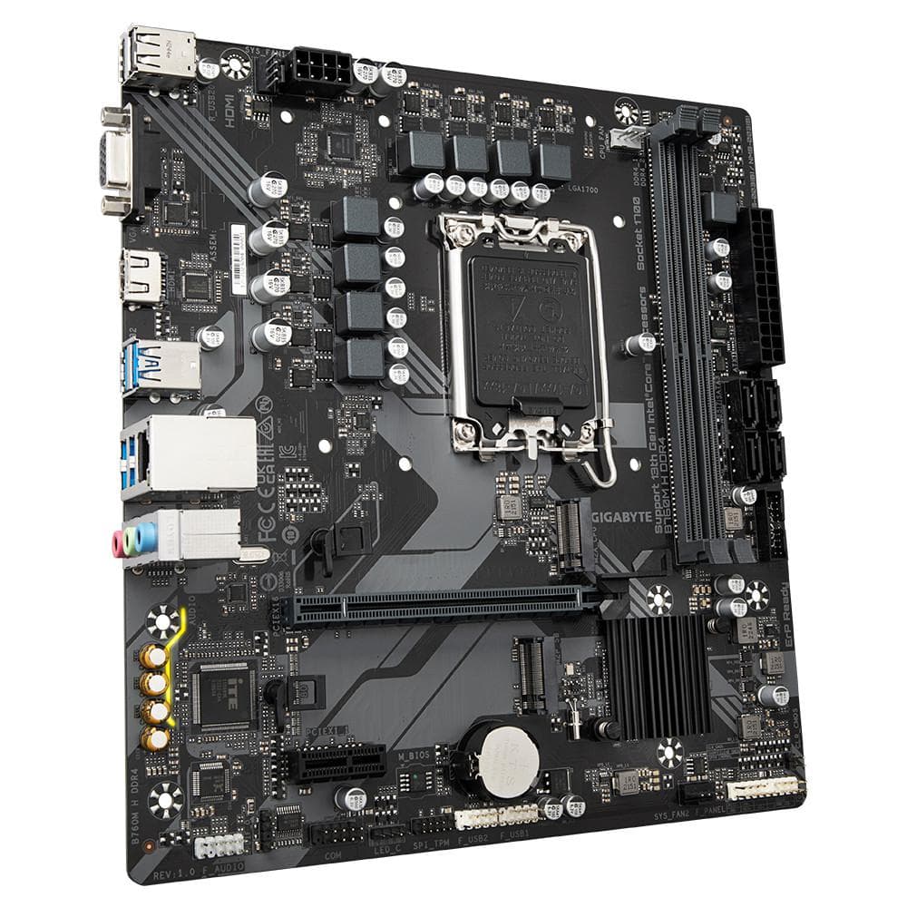 Placa de baza Gigabyte B760M H, Socket 1700, DDR4, Micro-ATX - 2