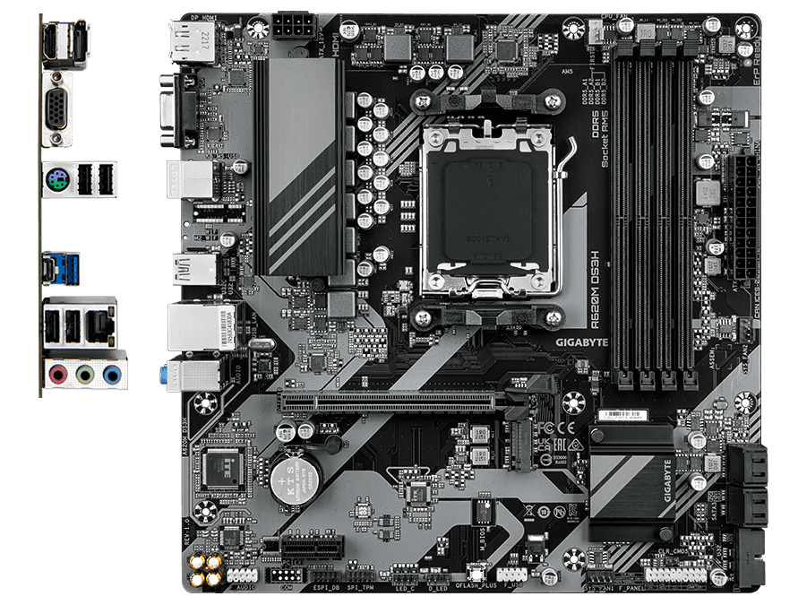 Placa de baza Gigabyte A620M DS3H, Socket AM5, DDR5, Micro-ATX - 2
