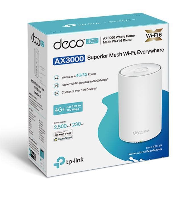 TP-Link DECO X50-4G (1-pack), Gateway 4G&Unitate mesh WI-FI6, AX3000, Standarde - 4