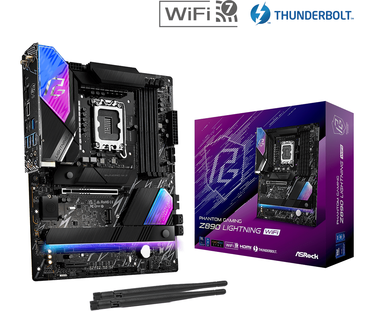 Placa de baza ASRock Phantom Gaming Z890 Lightning WiFi, Socket