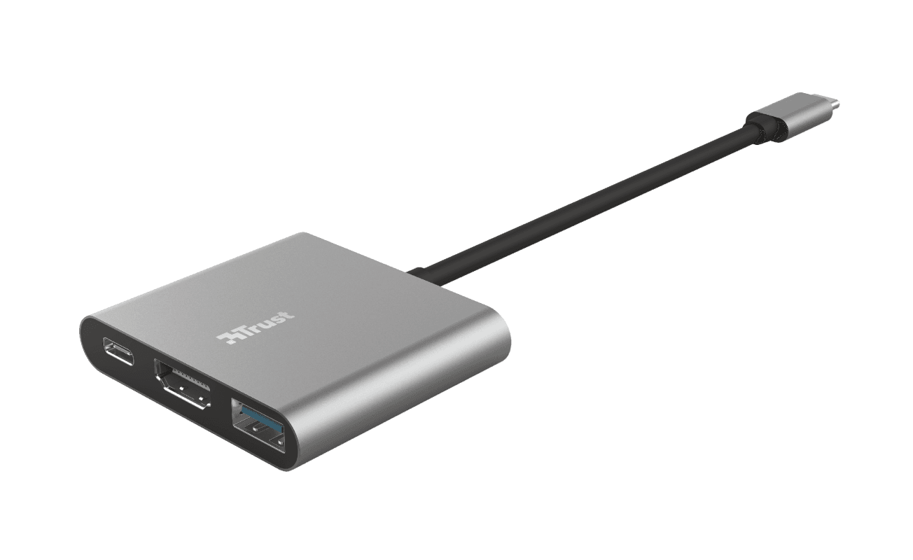 Hub USB Trust Dalyx, 3 porturi USB-C, silver - 2