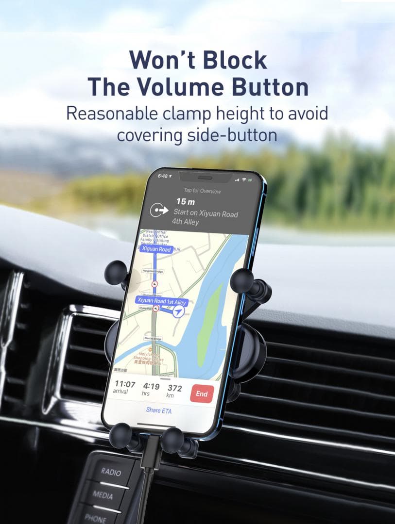 Suport auto telefon Gravity Serioux CH04,  Material: ABS, Mod - 9
