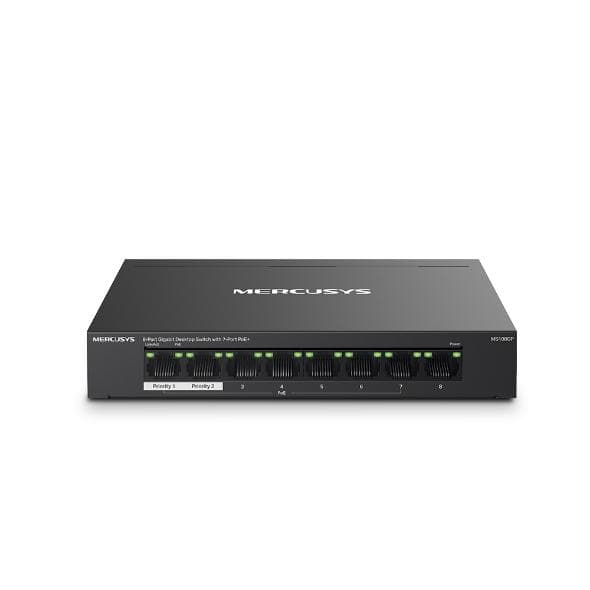 Switch Mercusys Desktop  8 porturi Gigabit, MS108GP, 7 porturi