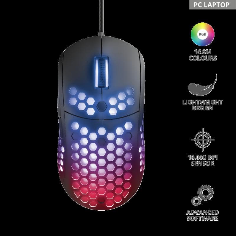 Mouse Trust GXT 960, Graphin Ultra-lightweight Gaming Mouse, negru - 4