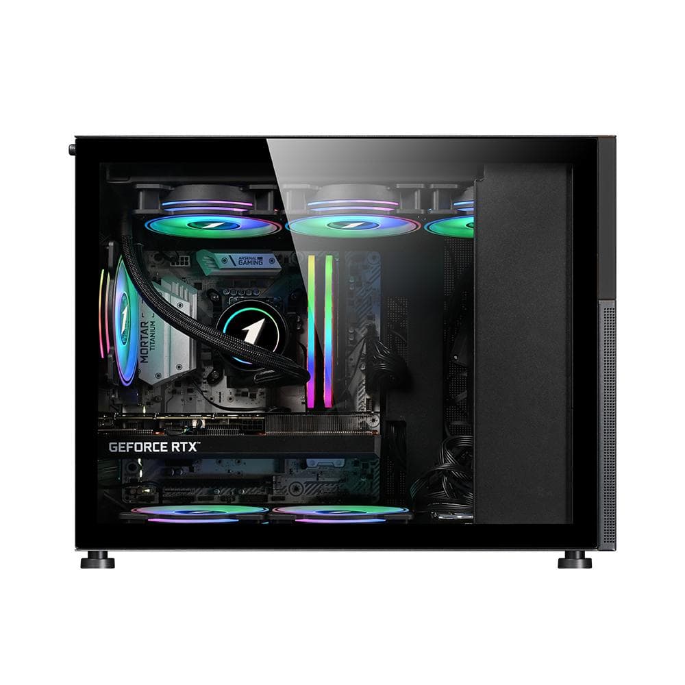 Carcasa 1STPLAYER Mi6-EV-BK, RGB, Mid Tower, Black - 2