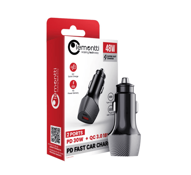 Incarcator auto Lemontti Auto Super Fast Charge 48W 2 porturi - 2
