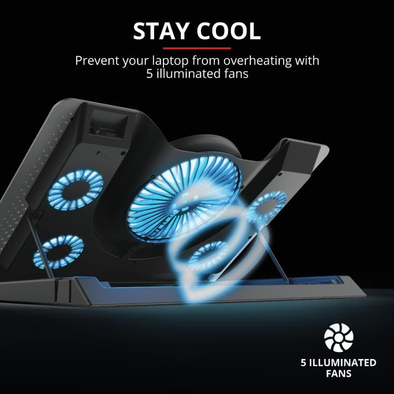 Stand/Cooler notebook Trust GXT 1125 Quno, max 17.3 inch, 5 - 6