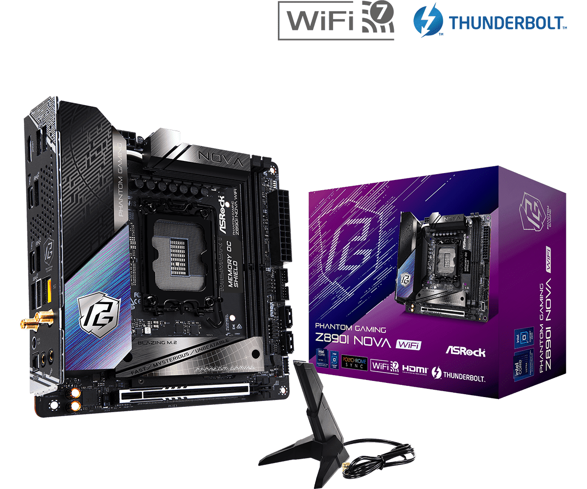 Placa de baza ASRock Phantom Gaming Z890I Nova WiFi, Socket