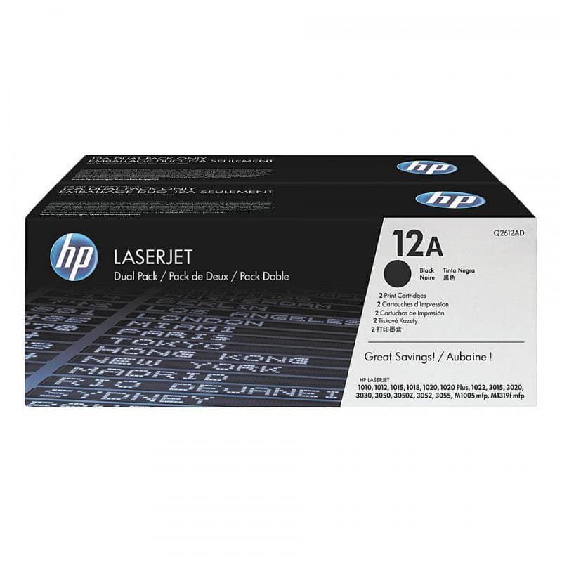 Toner HP Q2612AD, black, pachet dublu Q2612A, LaserJet 1010,LaserJet 1012,