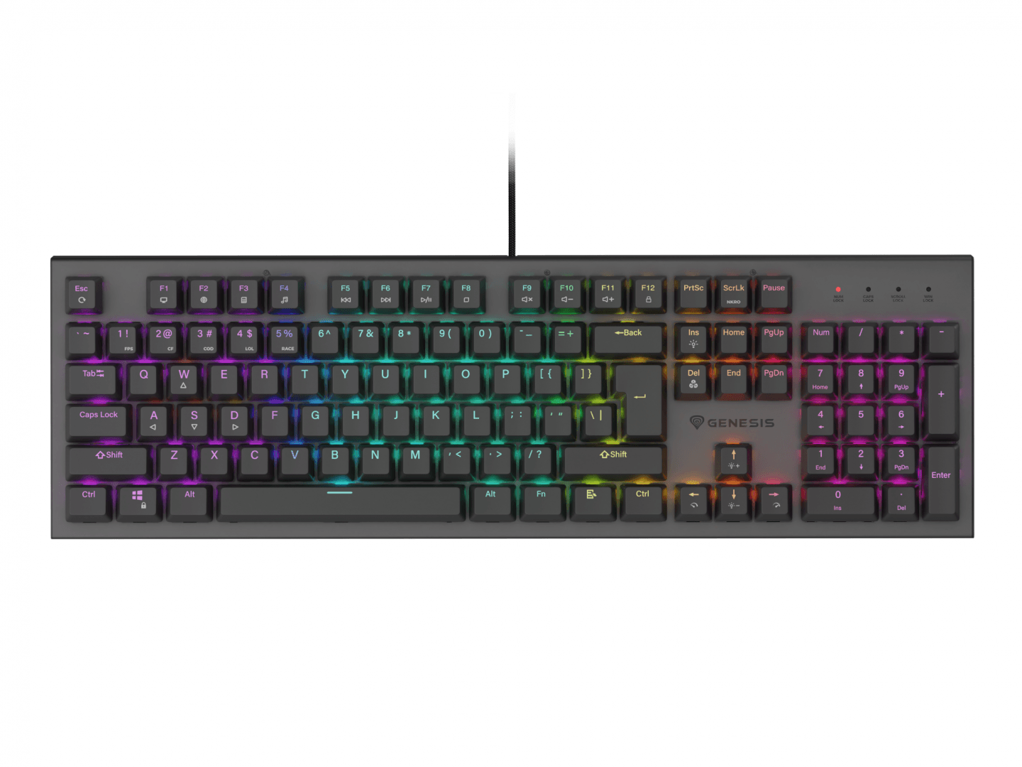 Tastatura gaming mecanica cu fir Genesis Thor 303, iluminare RGB, - 9