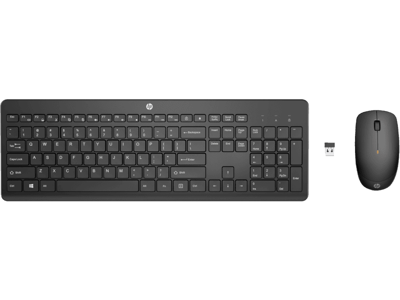 HP 235 Wireless Mouse and Keyboard Combo, Culoare: Negru, Dimensiuni: