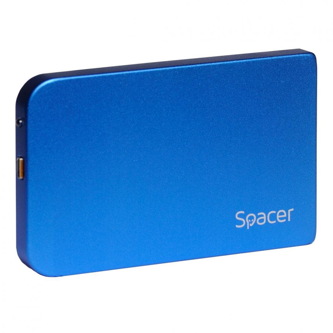 Rack extern HDD/SSD 2.5" Spacer USB 3.0 albastru - 2